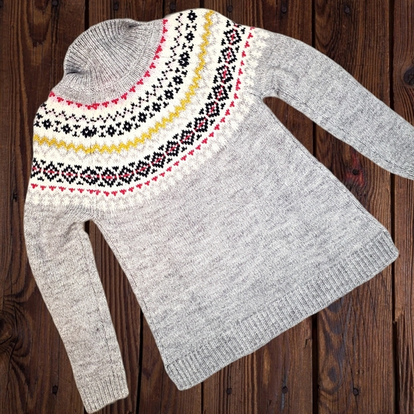 Joules Isle Fair Chunky Sweater, Kristy, size 2, Gray - Picture 1 of 8